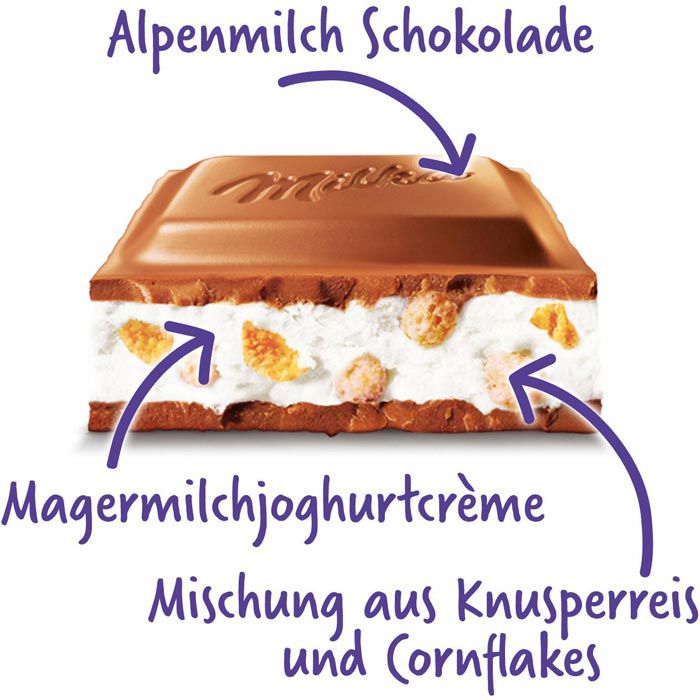 Milka Tafelschokolade Crispy Joghurt Gro Tafel G B Ttcher Ag