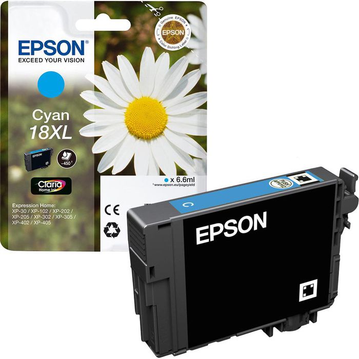 Epson 18XL cyan Gänseblümchen Original Druckerpatrone T181240 6 6ml