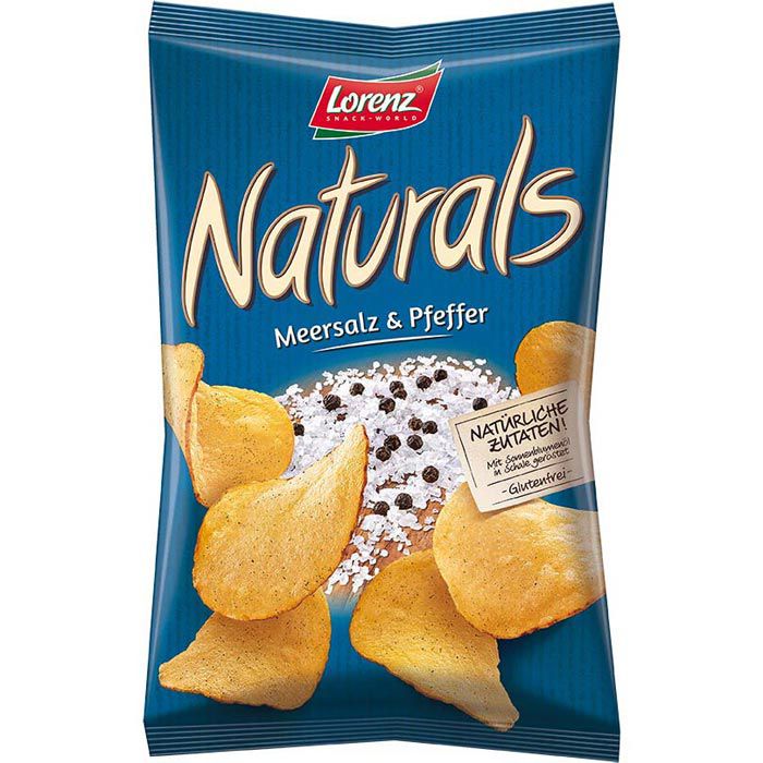 Lorenz Chips Naturals Mit Meersalz Pfeffer Kartoffelchips 95g