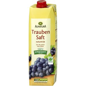 Alnatura Saft Traubensaft BIO 100 Fruchtgehalt je 1 Liter 6 Stück