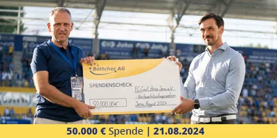 Böttcher AG spendet 50.000€ für FCC-Nachwuchs