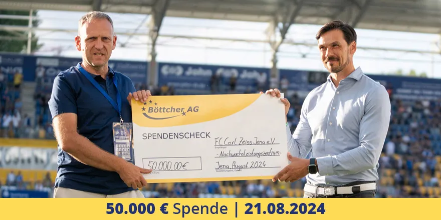 Böttcher AG spendet 50.000€ für FCC-Nachwuchs