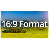 Beamer Leinwand im Format 16 zu 9