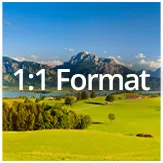 Beamer Leinwand Format 1 zu 1
