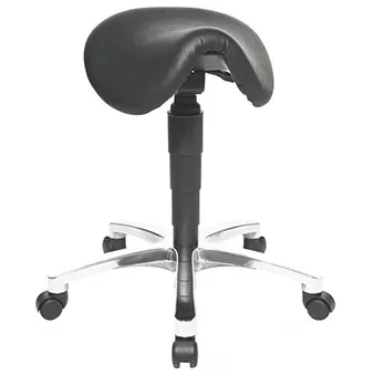 Drehhocker mit Lederbezug