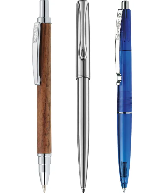 Kugelschreiber aus Holz, Plastik und Metall