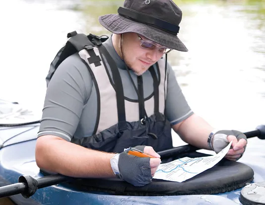 Wasserfester Kugelschreiber im Einsatz