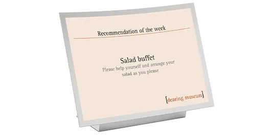 Tischaufsteller aus Metall