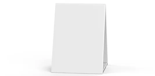 Tischaufsteller aus Papier