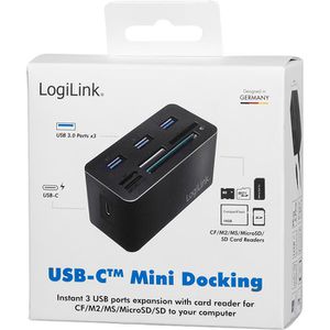 Produktbild für Kartenleser LogiLink CR0046, 6 in 1, USB-C 3.0