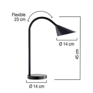 Produktbild für Schreibtischlampe Unilux Sol, schwarz, LED