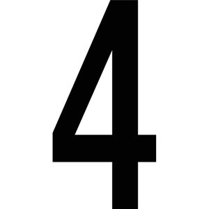 Hausnummer RZB 99223.013.4, schwarz aus Kunststoff