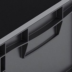 Produktbild für Eurobox AUER ESD EG 64/17 HG, schwarz, 35 Liter