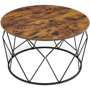 Couchtisch Vasagle LCT040B01, aus Holz / Metall, vintage braun