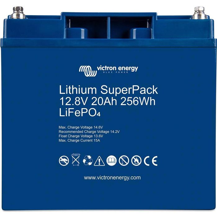 Victron Solarbatterie 12,8/20 SuperPack, LiFePO4, 12V, mit Batterie-Management-System,  20Ah – Böttcher AG