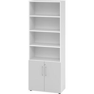 Produktbild für Kombischrank Hammerbacher Serie 9 Advanced, lichtgrau / weiß