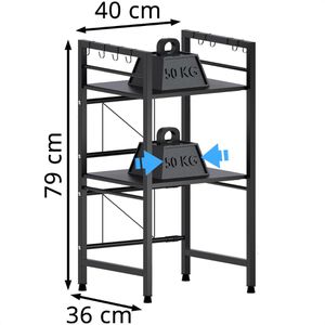 Produktbild für Küchenregal CLP Marana 324367, schwarz