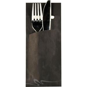 Bestecktaschen Papstar 85247, schwarz