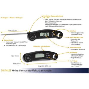 Produktbild für Einstichthermometer TFA 30.1061.01, digital