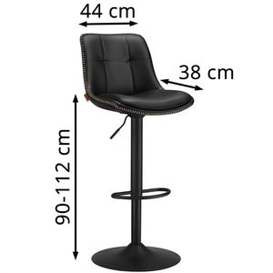 Produktbild für Barhocker Vasagle LJB095B01, mit Lehne