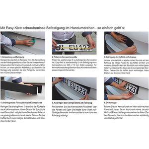 Produktbild für Kennzeichenhalter Utsch Easy-Klett 3594328