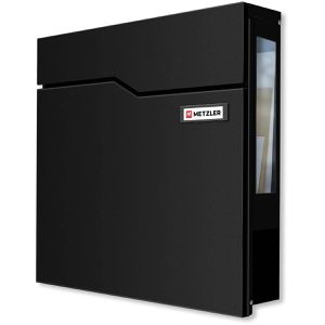 Produktbild für Briefkasten Metzler Hoffmann SF, schwarz, aus Stahl