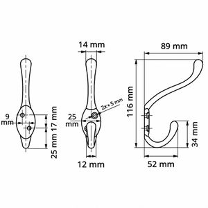 Produktbild für Garderobenhaken SO-TECH Sofia, 111502, edelstahloptik matt