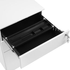 Produktbild für Rollcontainer Songmics OFC60WT, aus Metall, weiß