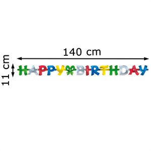 Produktbild für Girlande Amscan 1722, Happy Birthday, 1,4m