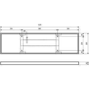 Produktbild für LED-Panel EVN APSU120125, weiß, 122,5 x 32,5 cm