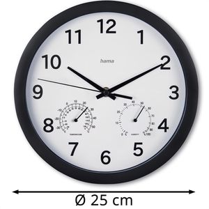 Produktbild für Wanduhr Hama Malta, Kunststoff, analog, Quarzuhr