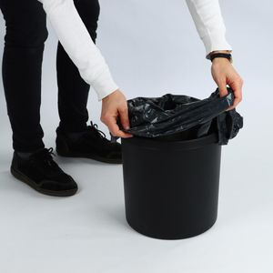 Produktbild für Papierkorb Helit H6106495 the firefighter, schwarz