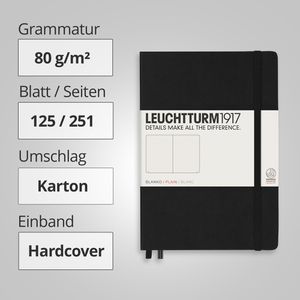 Produktbild für Notizbuch Leuchtturm1917 Medium, Karton Hardcover