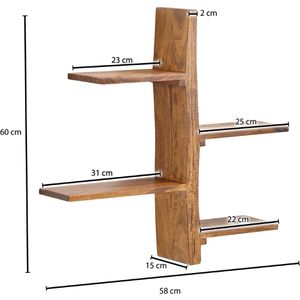 Produktbild für Wandregal Wohnling WL6.528, sheesham