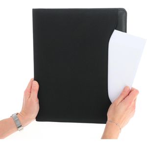 Produktbild für Schreibmappe Alassio 30073, Fano, schwarz, Kunstleder