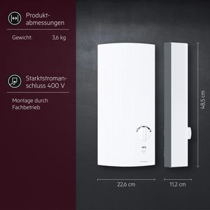 Produktbild für Durchlauferhitzer AEG DDLE Basis 222390, druckfest