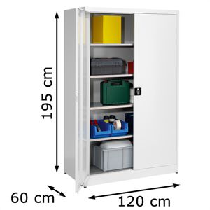 Produktbild für Werkzeugschrank Mauser MKSTS12/6/19, aus Metall, lichtgrau