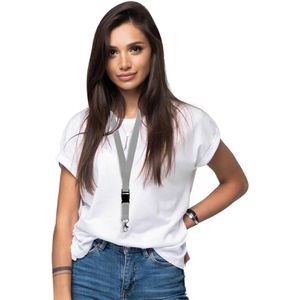 Produktbild für Schlüsselband Karteo grau, Textil
