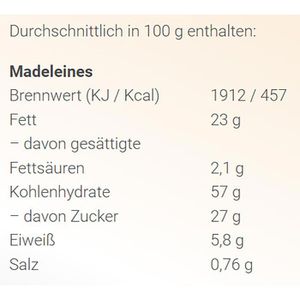 Produktbild für Kuchen Pico Madeleines