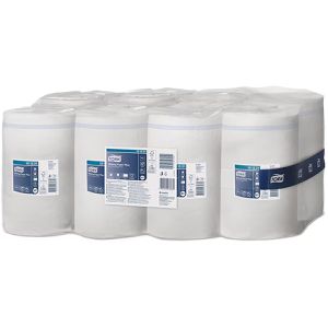 Produktbild für Putztuchrolle Tork Mini, 101221, M1, aus Zellstoff, weiß