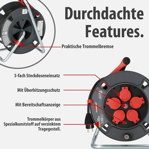 Produktbild für Kabeltrommel Brennenstuhl Professional 300KU, für außen IP44