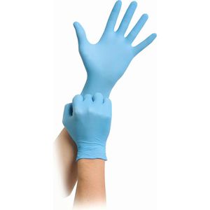 Produktbild für Einmalhandschuhe MaiMed Nitril blue PF, blau, 100 Stück