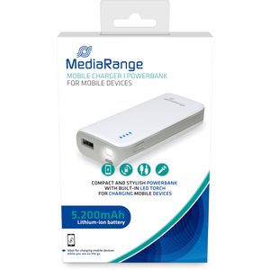 Produktbild für Powerbank MediaRange MR751, 5200mAh