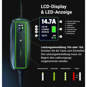 Produktbild für Elektroauto-Ladekabel Green-Cell PowerCable, 5,5 m