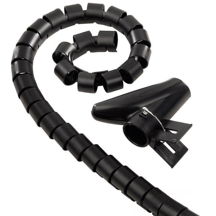 Inline Kabelschlauch 59947T, 20 mm x 10 m, Kabelspirale, flexibel, mit  Einziehclip, schwarz – Böttcher AG