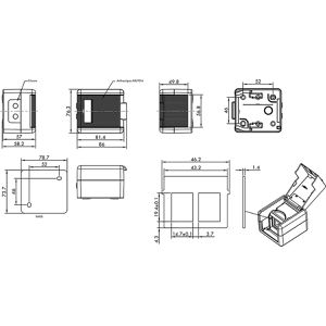Produktbild für Netzwerkdose LogiLink NK4083 outdoor, Aufputz