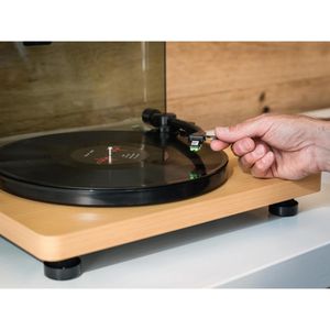 Produktbild für Plattenspieler Lenco L-30WD braun, mit USB