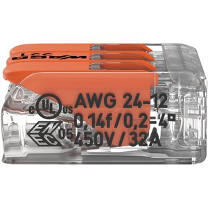 Produktbild für Verbindungsklemme Wago Compact, 221-413, 3 Leiter