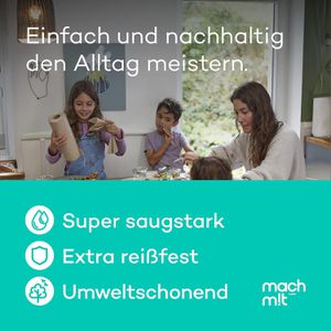 Produktbild für Küchenrolle Wepa Mach m!t PURE, Sparblatt, 3-lagig