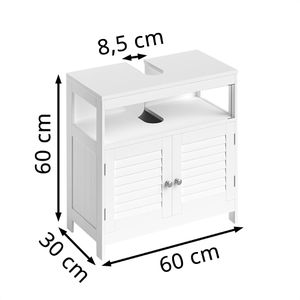 Produktbild für Waschbeckenunterschrank Vasagle BBC02WT, stehend